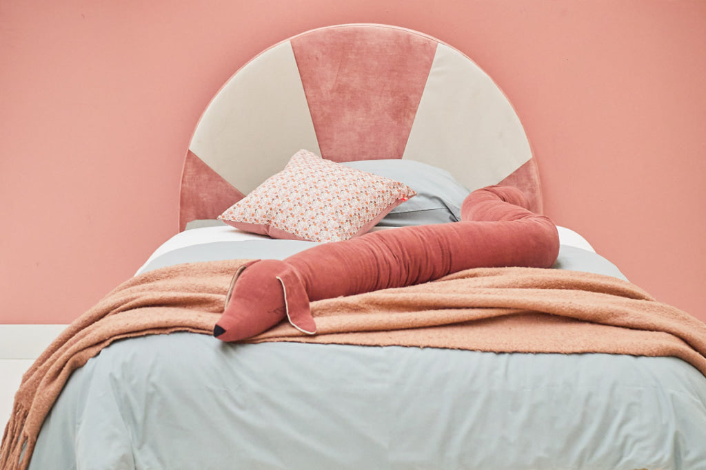New! Boxspring Bed Odette Pink & White 90X200 Boxspring