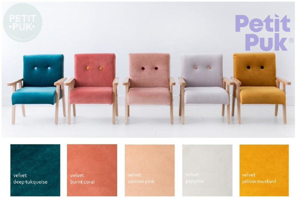 Velvet Sofa for Kids Furniture inspired by 50-ties