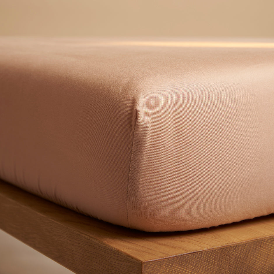 Kinder-Spannbettlaken aus TENCEL™ Twill  Peach 90x200