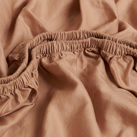 Kinder-Spannbettlaken aus TENCEL™ Twill  Peach 90x200