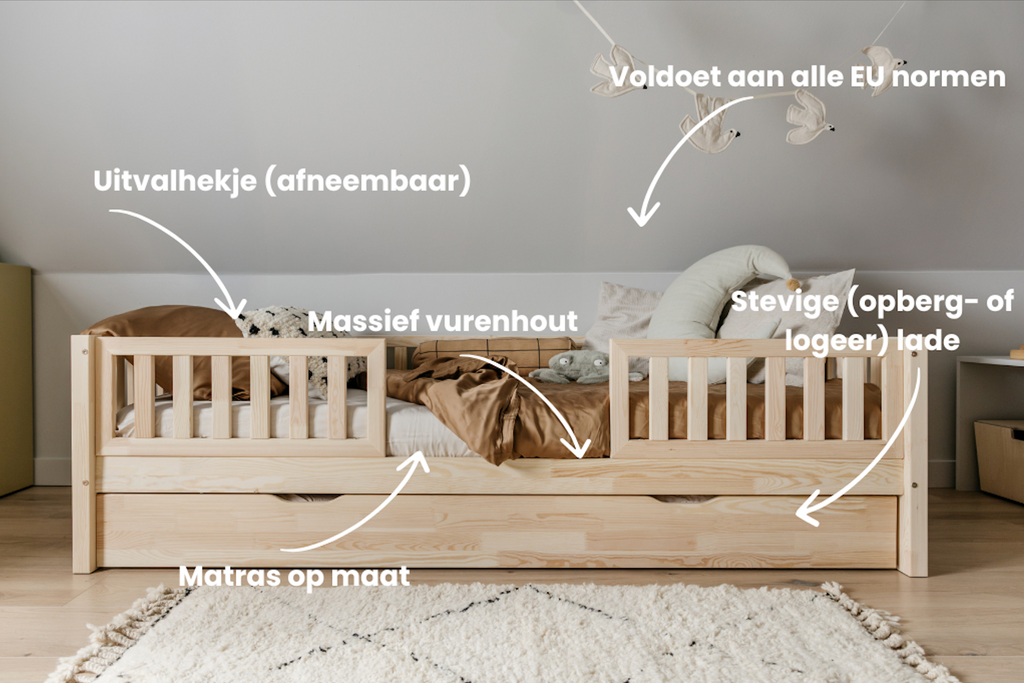 Kinderbed TED 90x200 - Snelle Levering