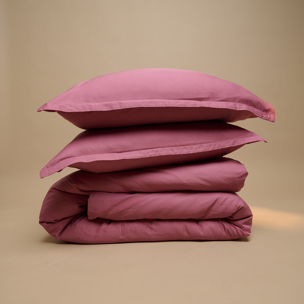 Conjunto de capa de edredão infantil em TENCEL™ twill rosa empoeirado