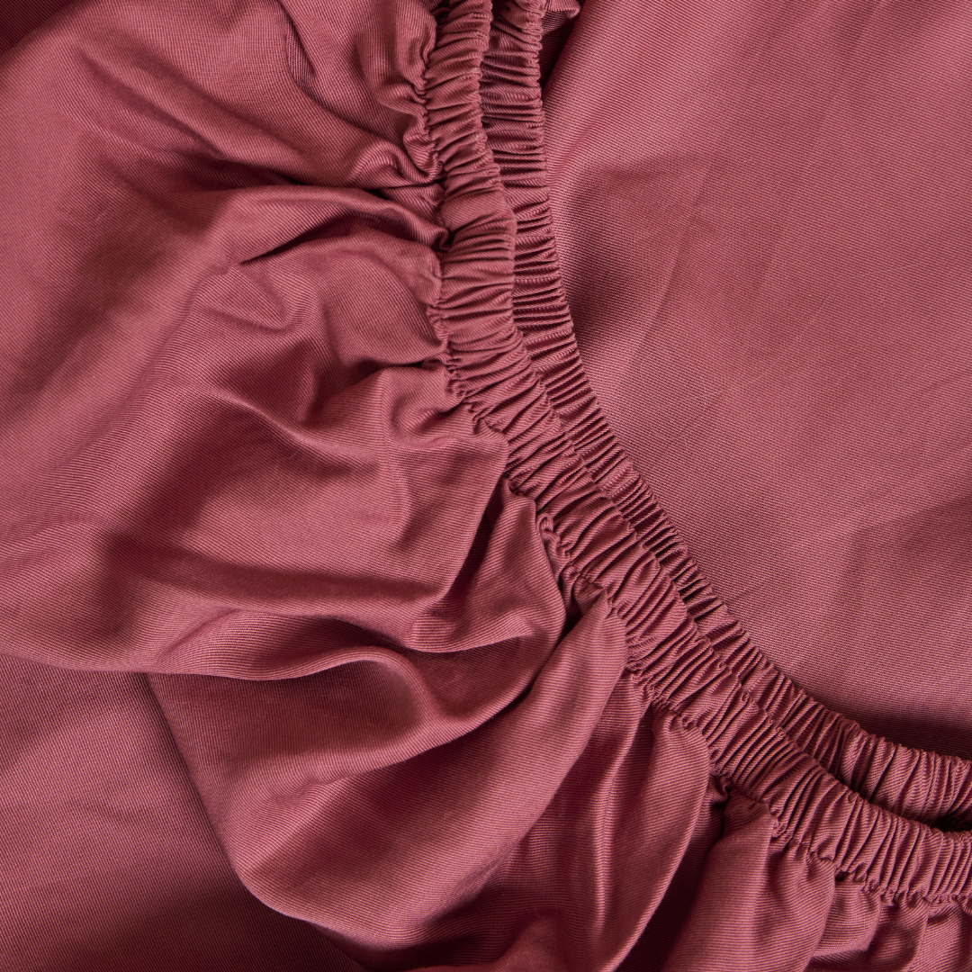 Børne kuvertlagen i TENCEL™ twill Støvet rosa 90x200