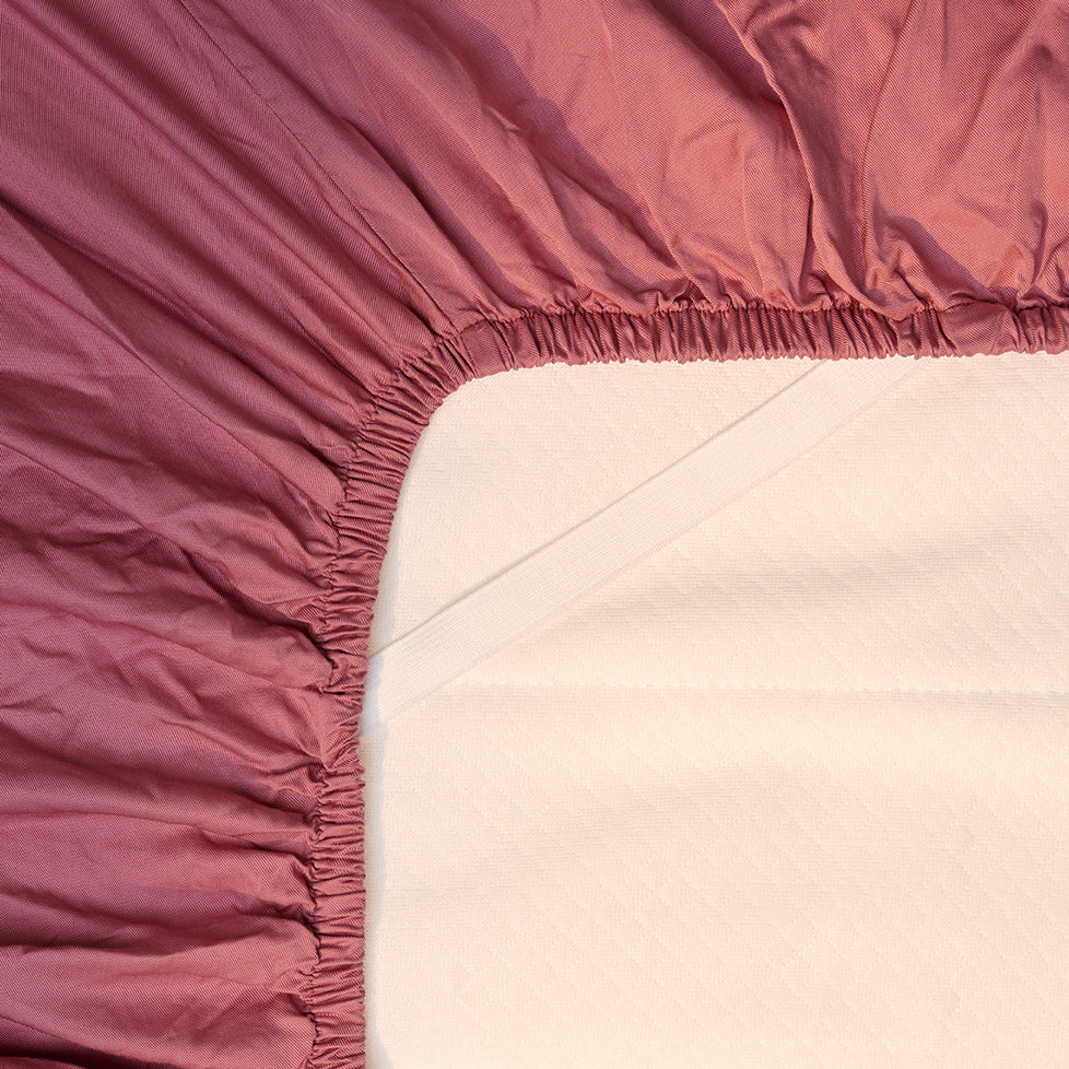 Børne kuvertlagen i TENCEL™ twill Støvet rosa 90x200