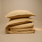 Conjunto de capa de edredão infantil em TENCEL™ twill amarelo ocre