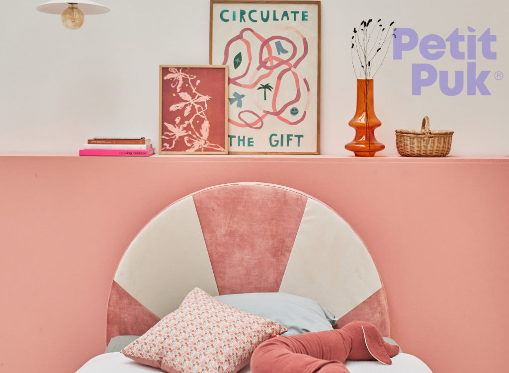 Spring Puk Kid's boxspring Odette Pink and White - Dutch Build- PETIT PUK® – PETIT ...