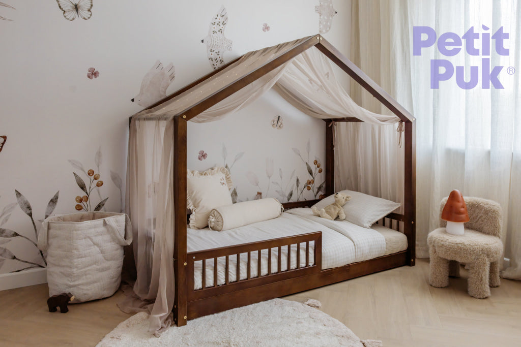 CATO KICK - Tulle Curtain - Cappuccino - house bed