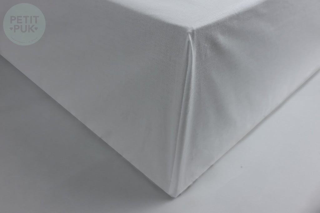 Fitted Sheets 80X160 White Crispy Cotton Express Bed