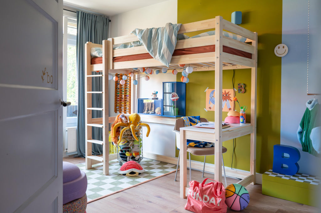 Loft Bed + Desk TOBI - mezzanine bed